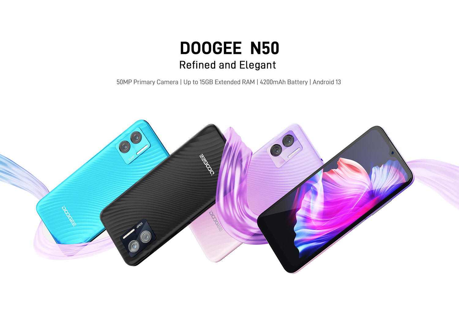 Doogee N50 Budget Smartphone With A Sleek Design, An Enormous Battery, And A Large Display