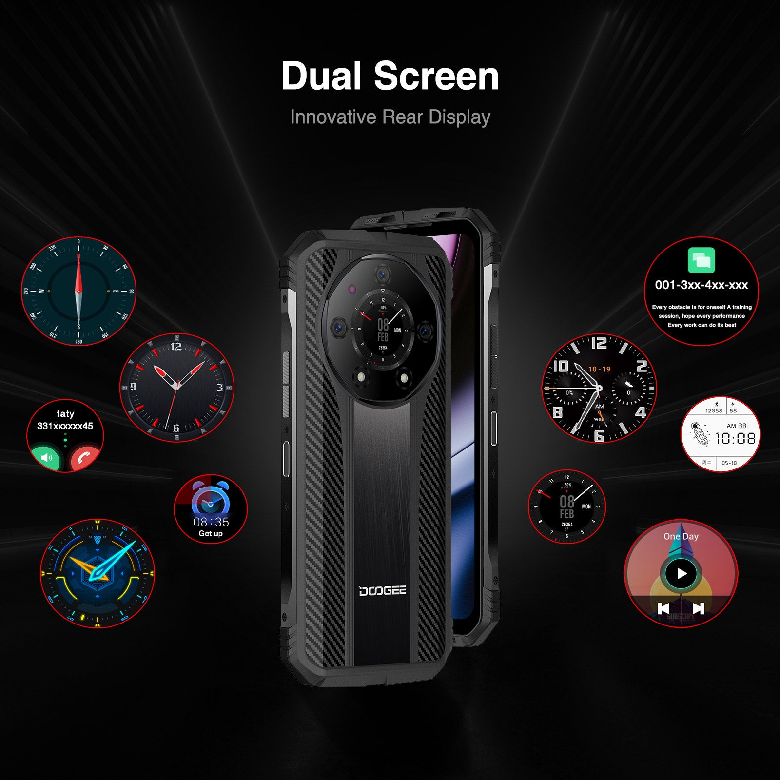 Doogee S110 with a secondary rear display is unveiled