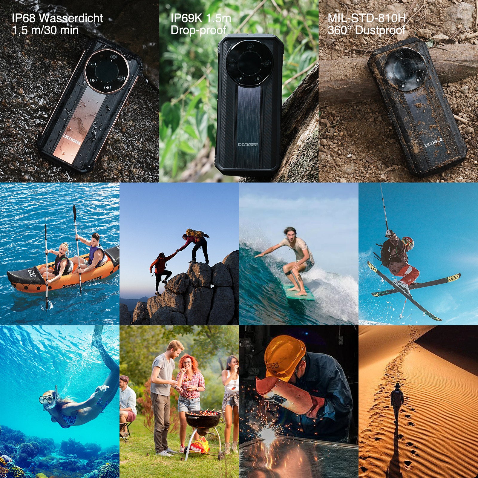  DOOGEE S110 Rugged Smartphone,22GB+256GB,10800mAh/66W Rugged  Phone Unlocked,120Hz 6.6 FHD+,Android 13 Smartphone,50MP+24MP Night  Vision,IP68 Waterproof Cell Phone,NFC OTG-Black : Cell Phones & Accessories