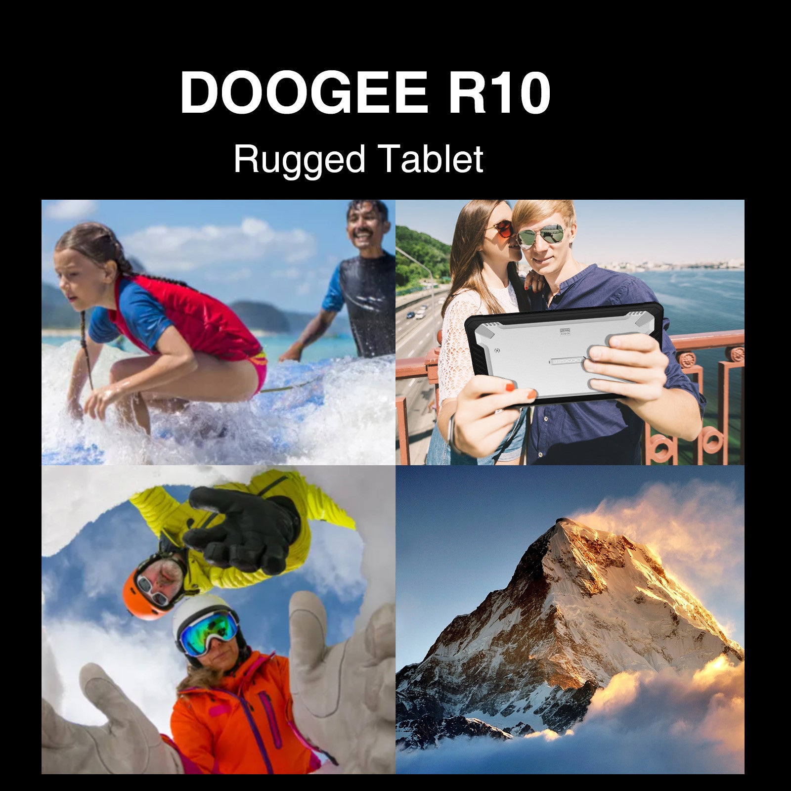 Doogee R10 Rugged Tablet PC 10800mAh 2K Black