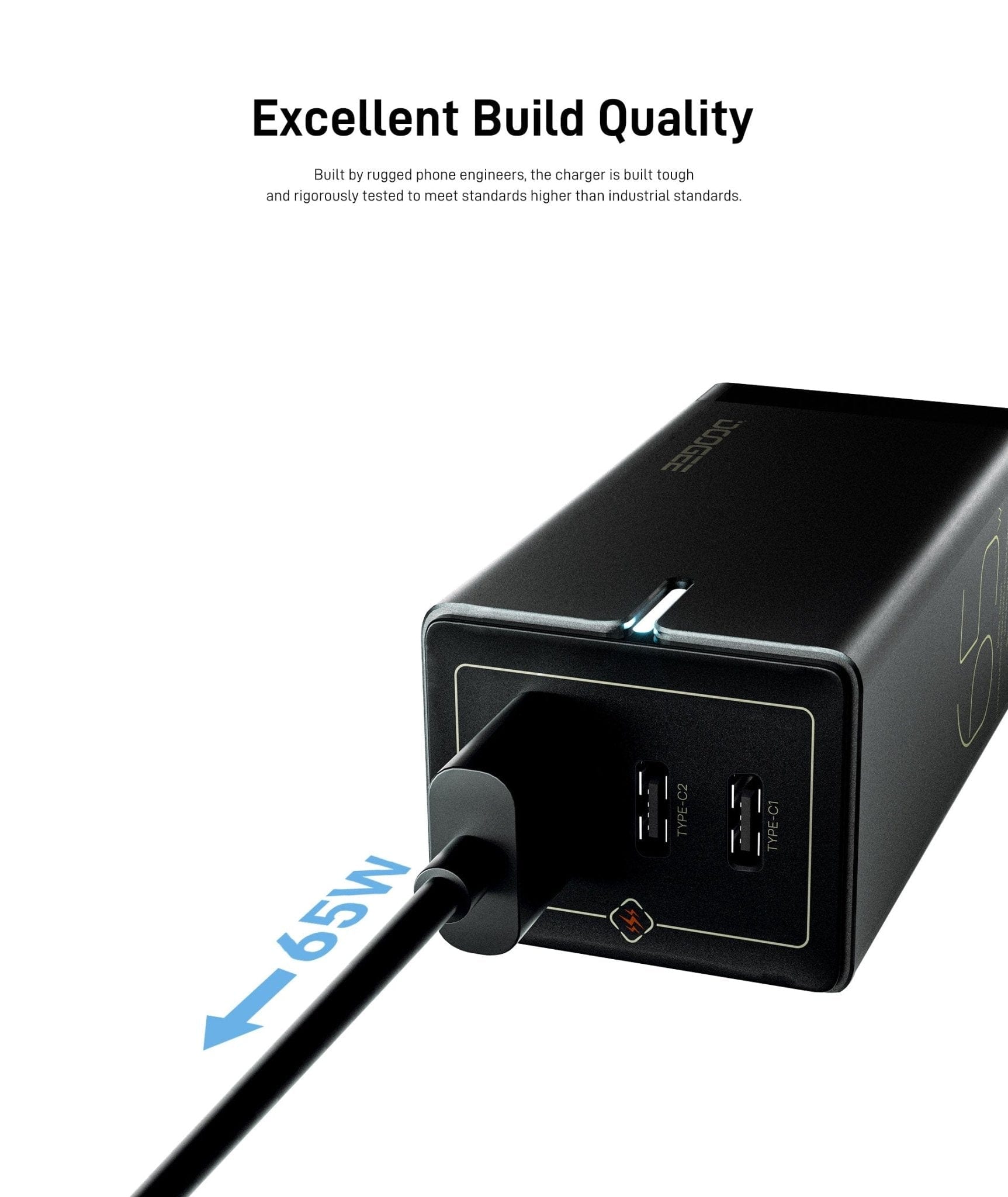 USB PD Type-C Fast Charger: Slim, Safe & Compatible with Doogee